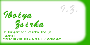 ibolya zsirka business card